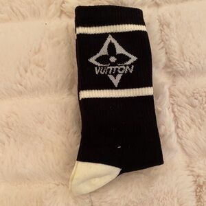Louis Vuitton Black and White Casual Socks